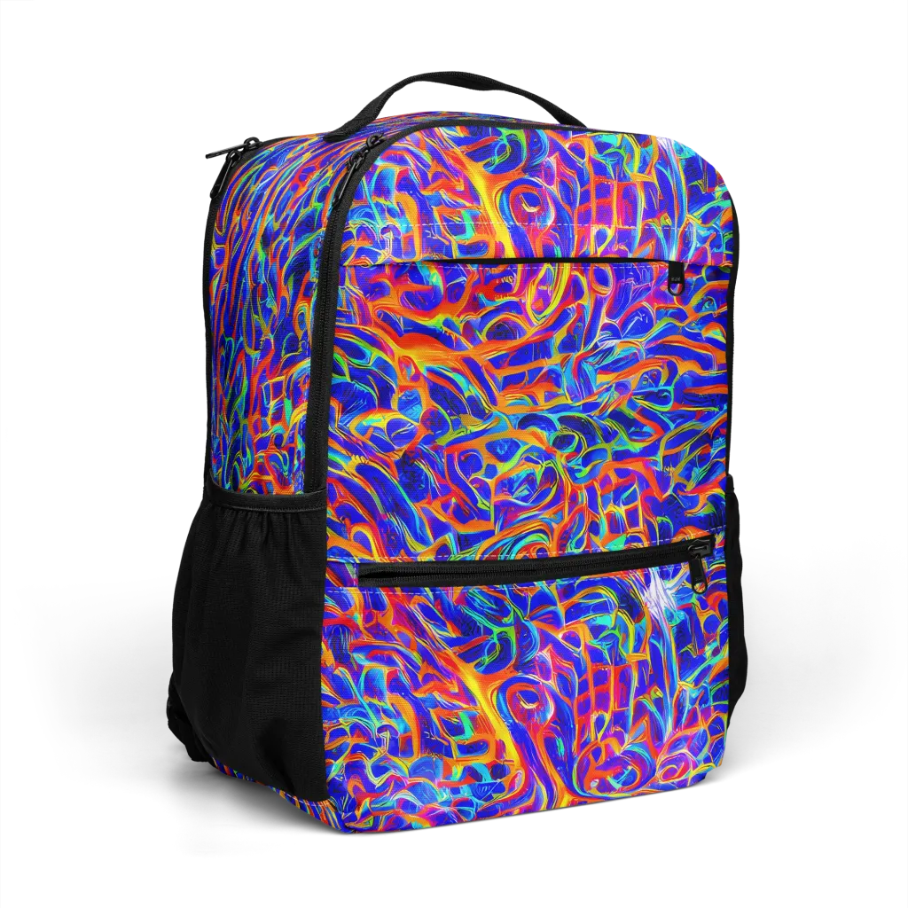 Fluorescent Fury on Utility Backpack — Right Front