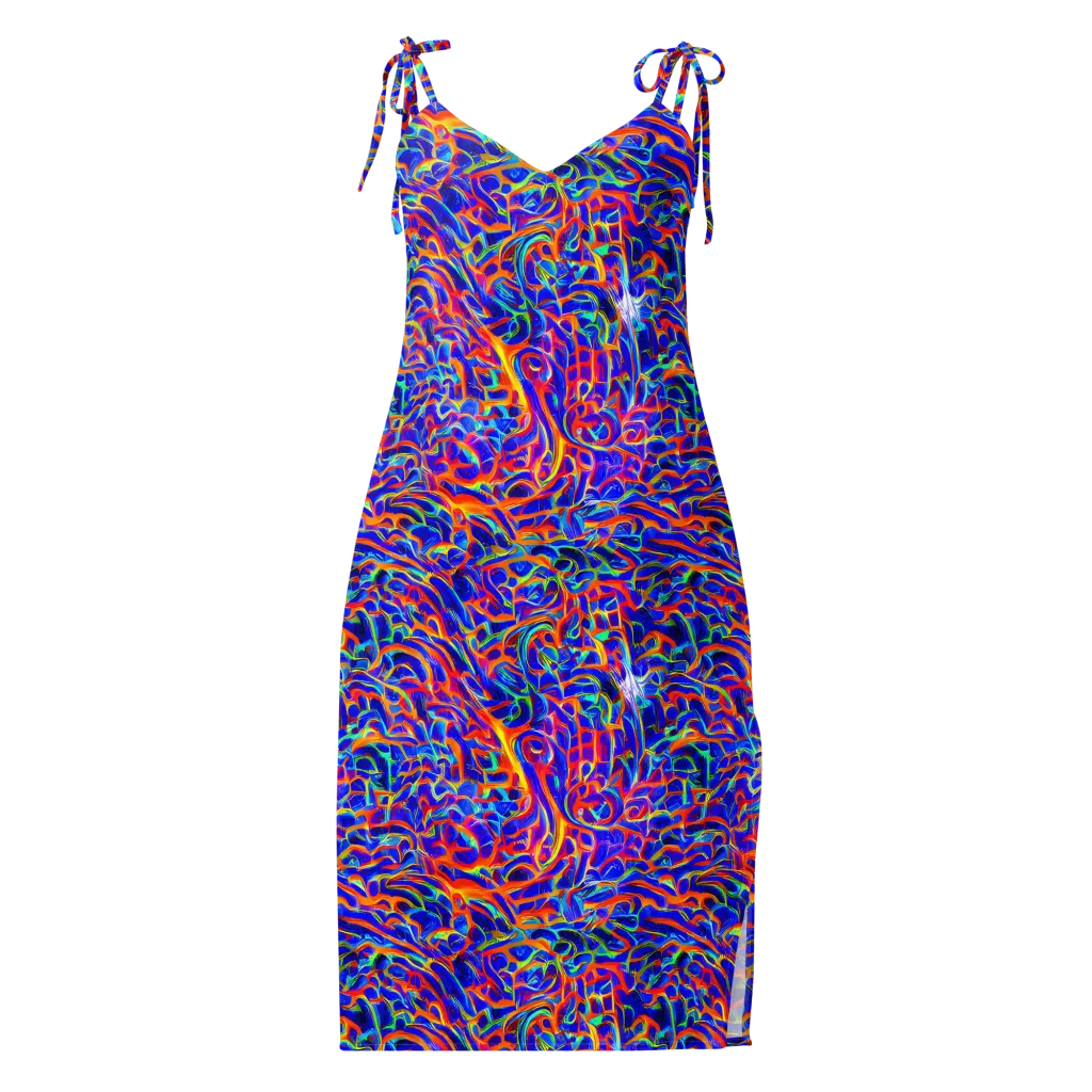 Fluorescent Fury on Slip Dress — Front