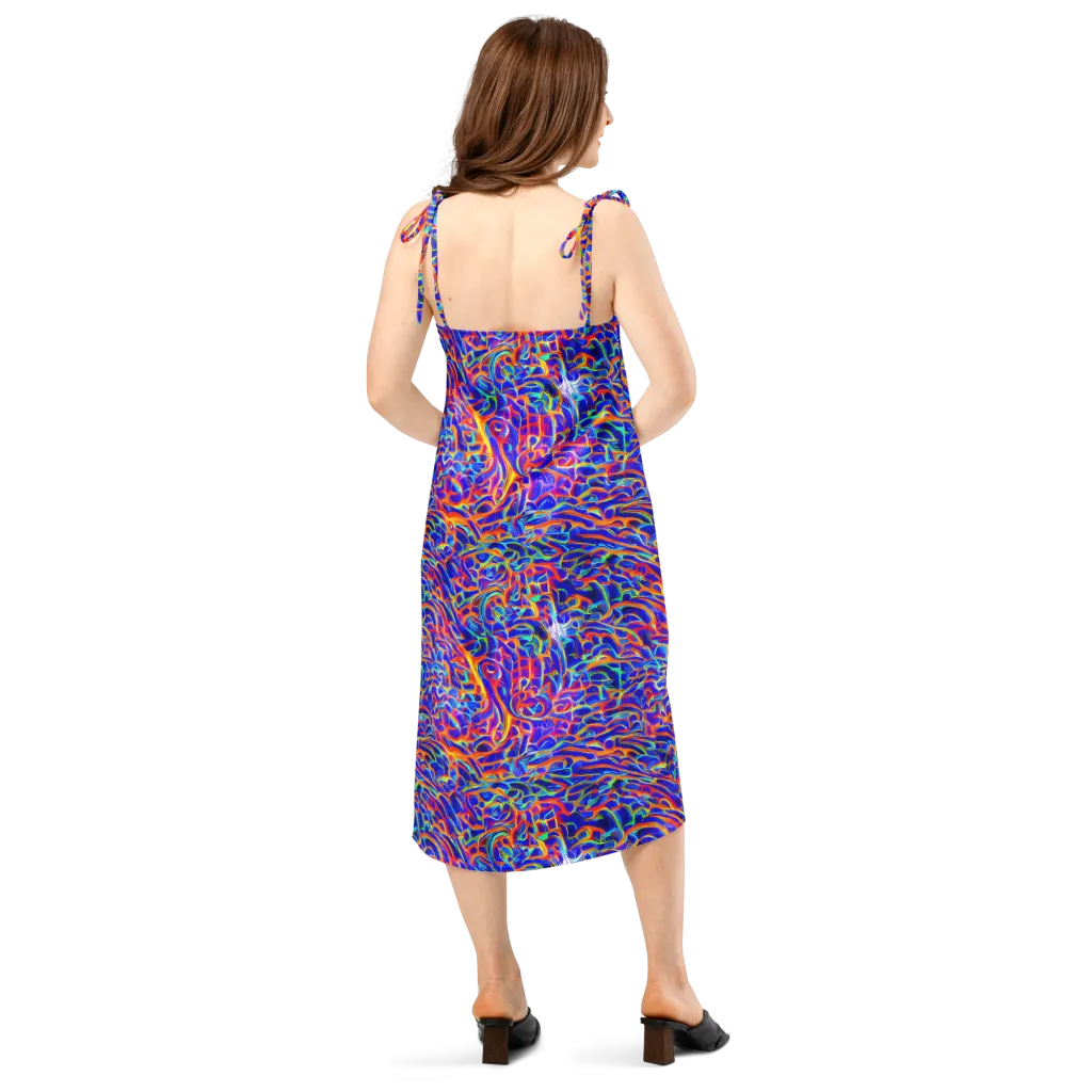Fluorescent Fury on Slip Dress — Back