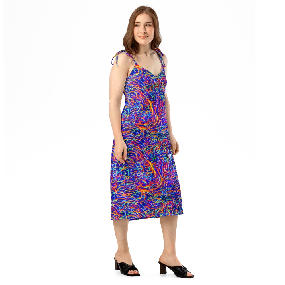 Fluorescent Fury on Slip Dress — Right Front