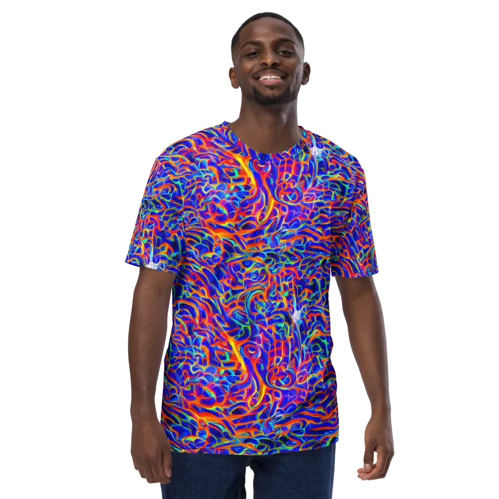 Fluorescent Fury on Men's Crew Neck T-Shirt — Front