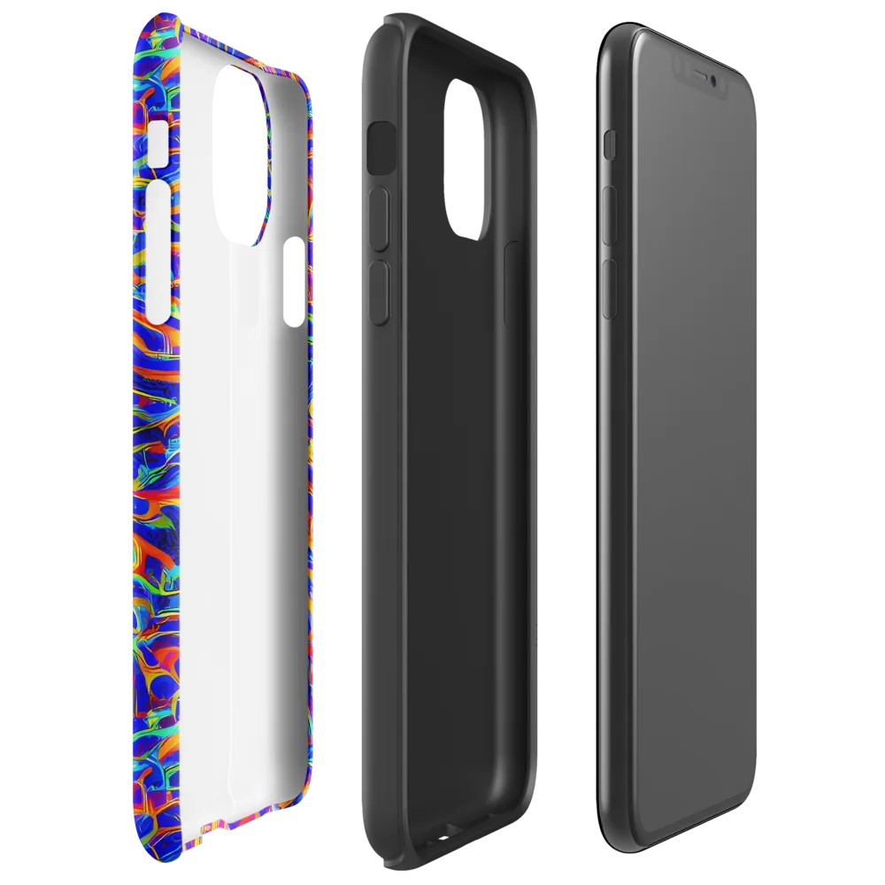 Fluorescent Fury on Tough Case for iPhone® — Right