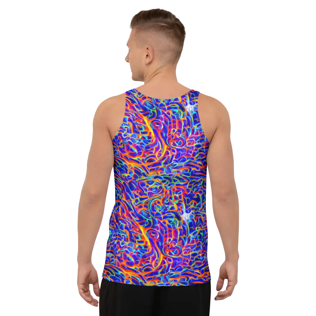 Fluorescent Fury on Men's Tank Top — Back