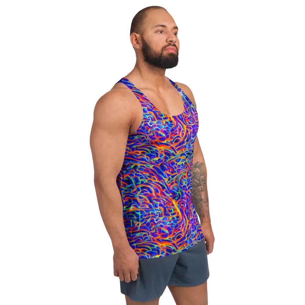 Fluorescent Fury on Men's Tank Top — Right Front
