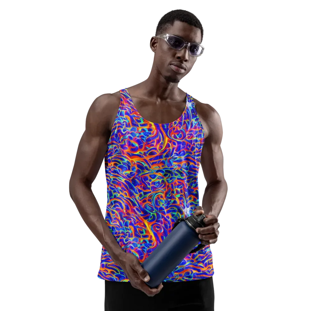 Fluorescent Fury on Men's Tank Top — Front
