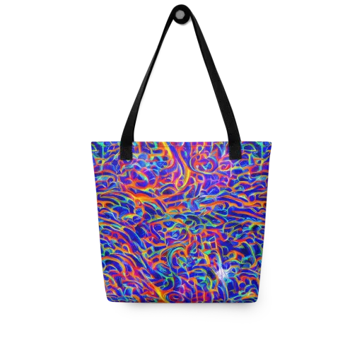 Fluorescent Fury on a Tote Bag