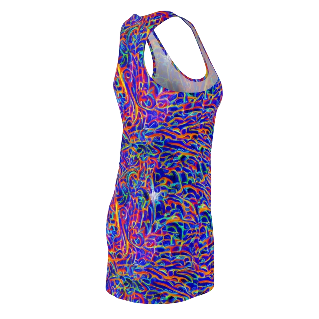 Fluorescent Fury on Racerback Dress — Back Side