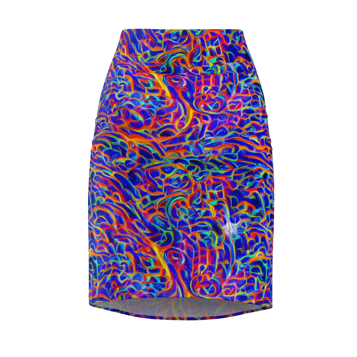 Fluorescent Fury on Pencil Skirt — Front