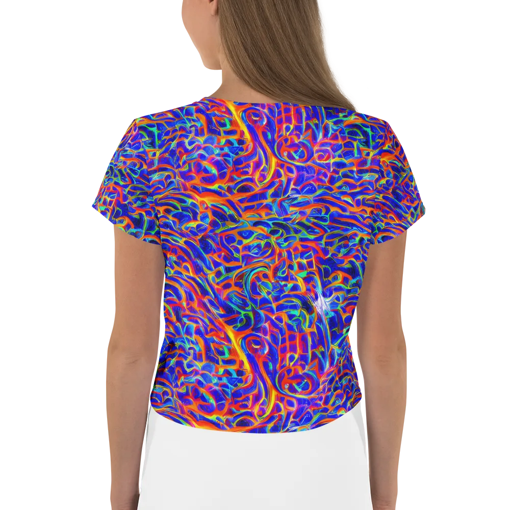 Fluorescent Fury on Crop Tee — Back