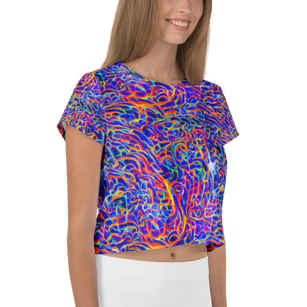 Fluorescent Fury on Crop Tee — Right
