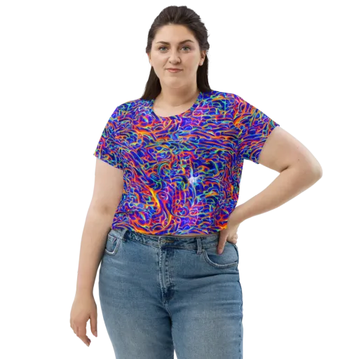 Fluorescent Fury on a Crop Tee