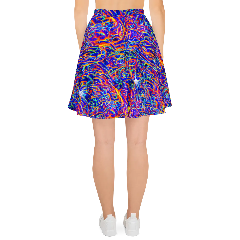 Fluorescent Fury on Skater Skirt — Back