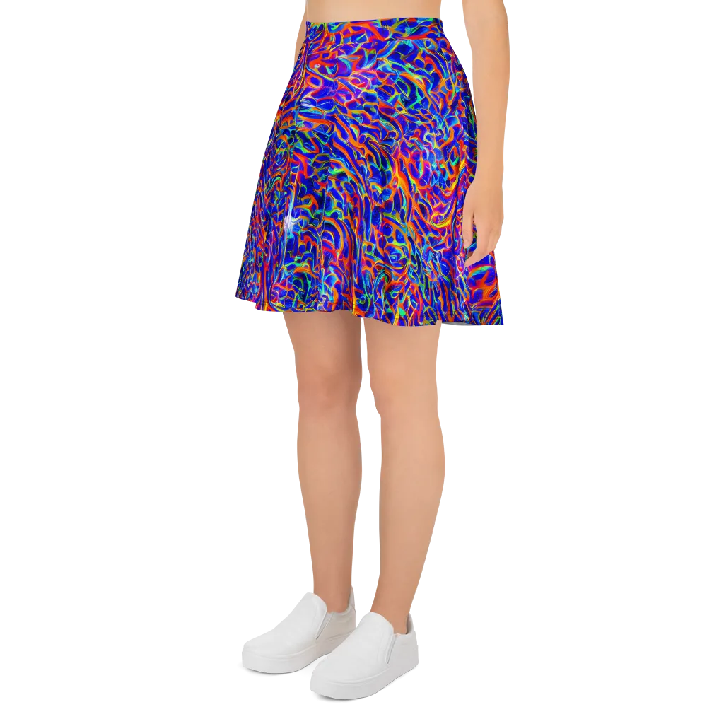 Fluorescent Fury on Skater Skirt — Left