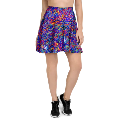 Fluorescent Fury on a Skater Skirt