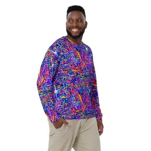 Fluorescent Fury on a Sweatshirt