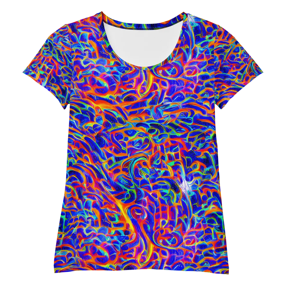 Fluorescent Fury on Women's Athletic T-Shirt — Front