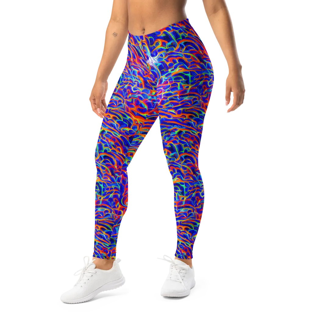 Fluorescent Fury on Leggings — Left Front