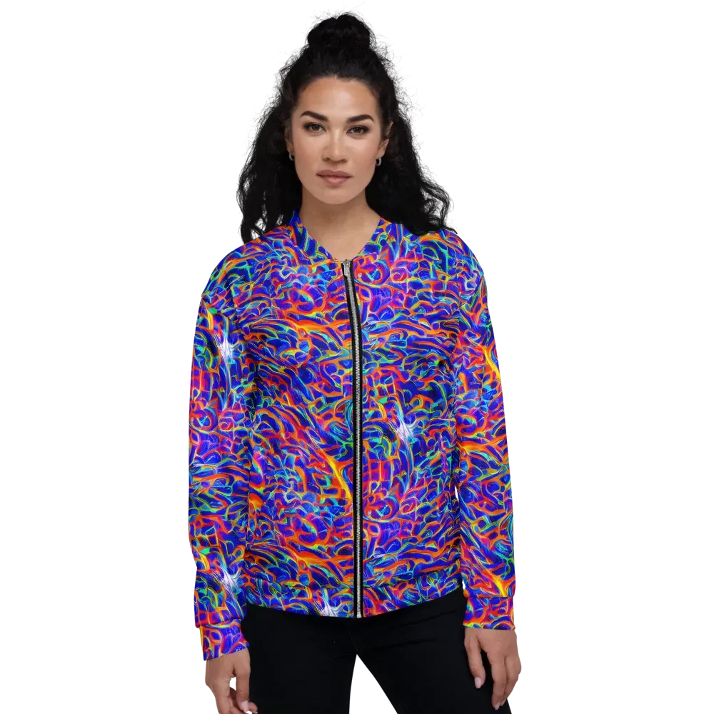 Fluorescent Fury on Bomber Jacket — Front