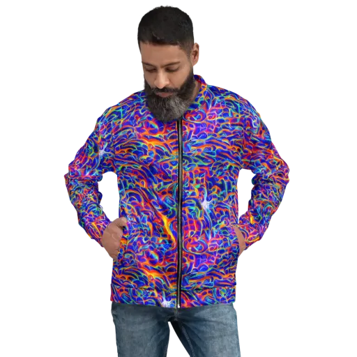 Fluorescent Fury on a Bomber Jacket