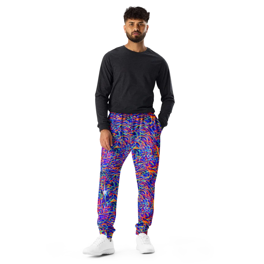 Fluorescent Fury on Men's Joggers — Front
