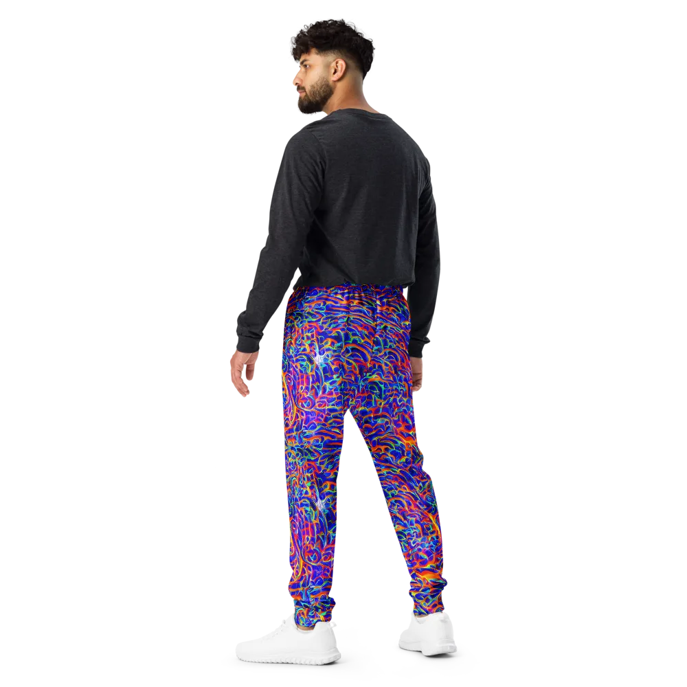 Fluorescent Fury on Men's Joggers — Back