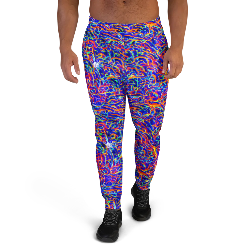Fluorescent Fury on Men's Joggers — Front