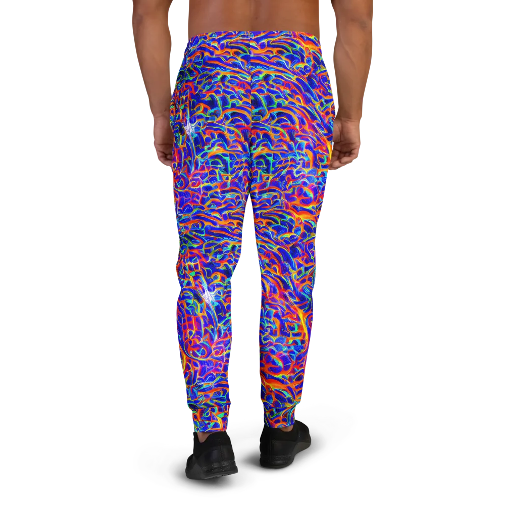 Fluorescent Fury on Men's Joggers — Back