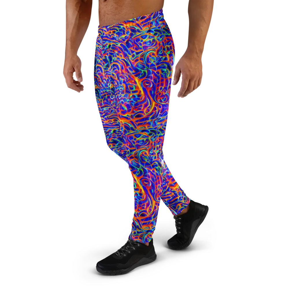 Fluorescent Fury on Men's Joggers — Left