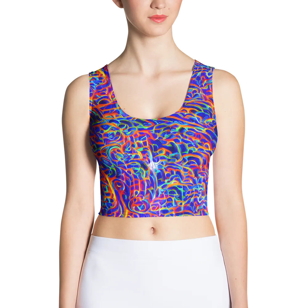 Fluorescent Fury on Crop Top — Front