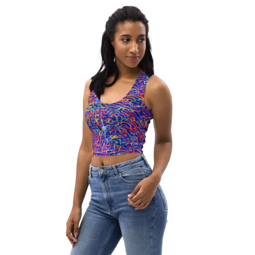 Fluorescent Fury on a Crop Top