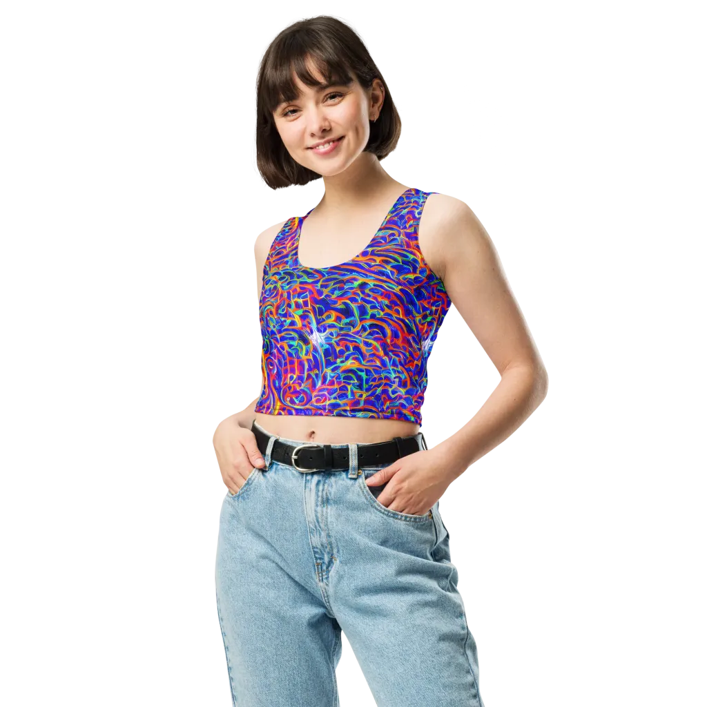 Fluorescent Fury on Crop Top — Front
