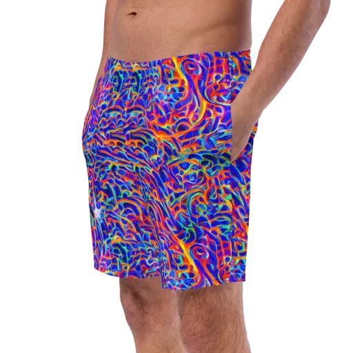 Fluorescent Fury on a Swim Trunks