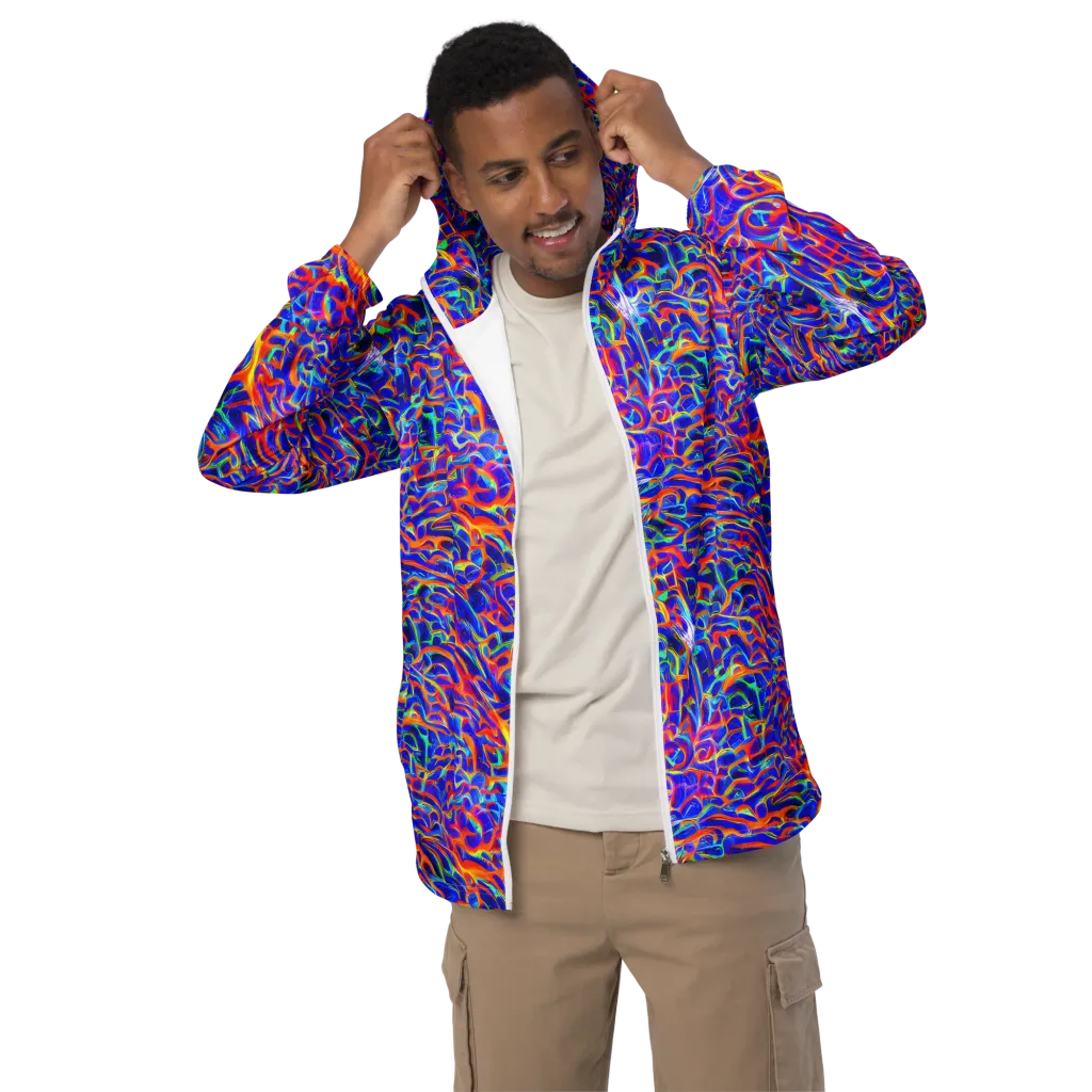 Fluorescent Fury on Men's Windbreaker — Front