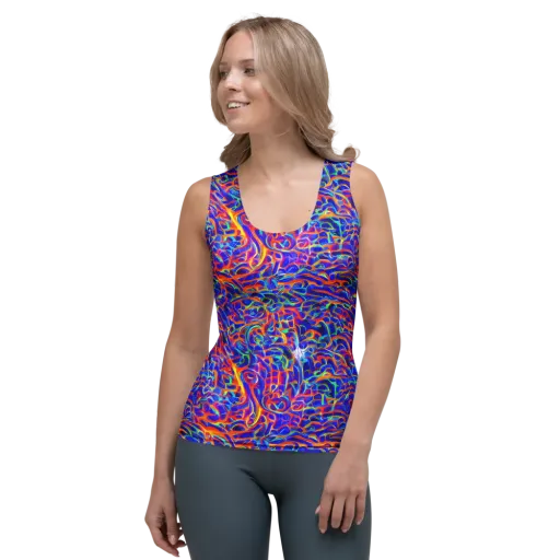 Fluorescent Fury on a Women's Tank Top