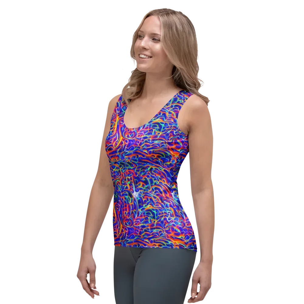 Fluorescent Fury on Women's Tank Top — Left Front