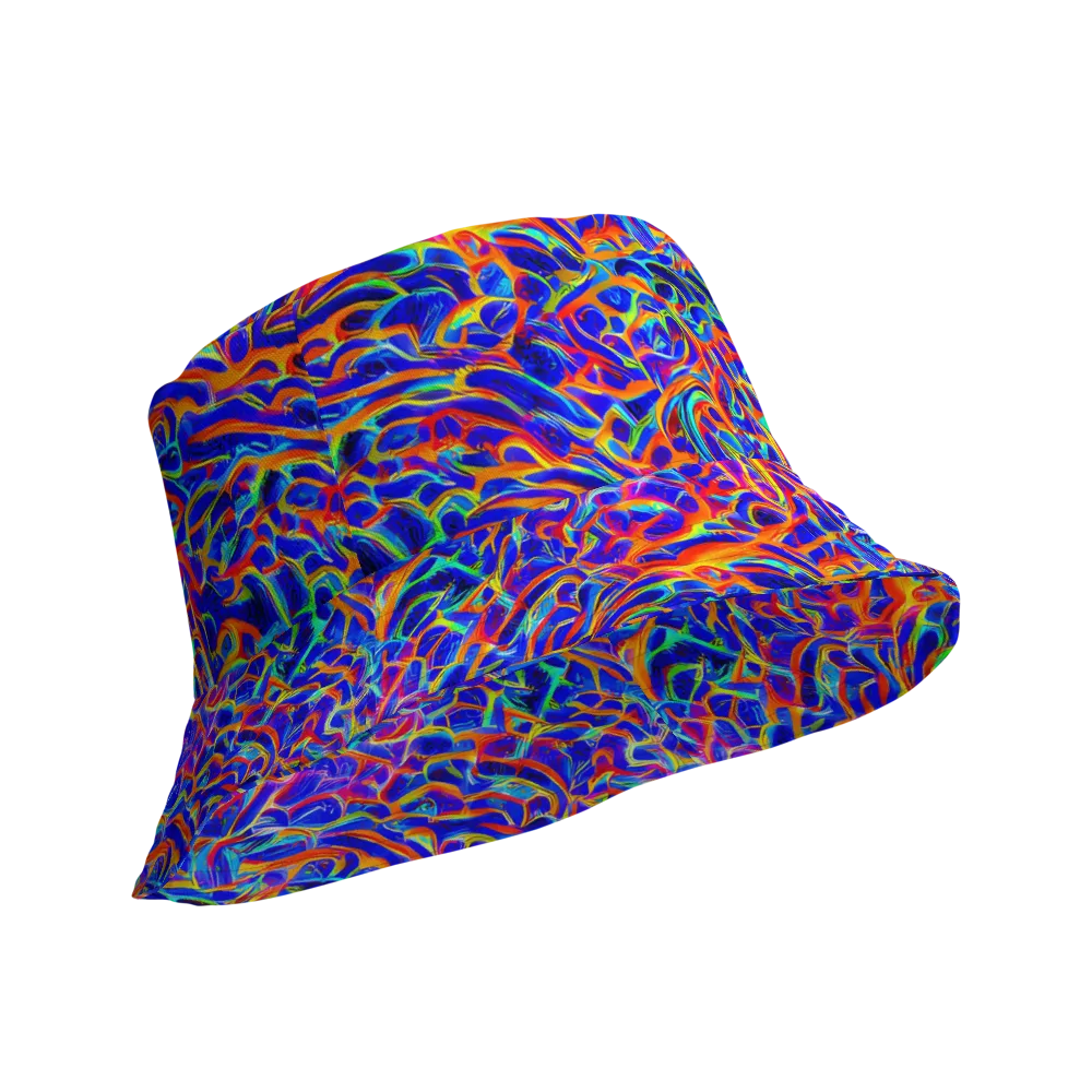 Fluorescent Fury on Reversible Bucket Hat — Product details Outside