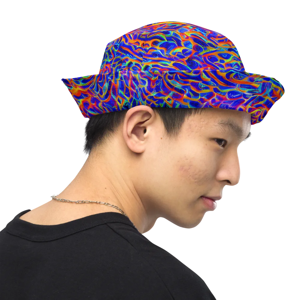 Fluorescent Fury on Reversible Bucket Hat — Right Outside