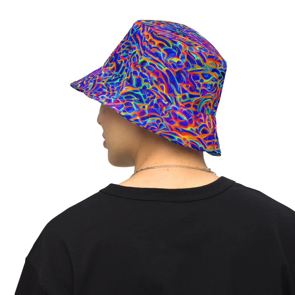 Fluorescent Fury on Reversible Bucket Hat — Back Inside