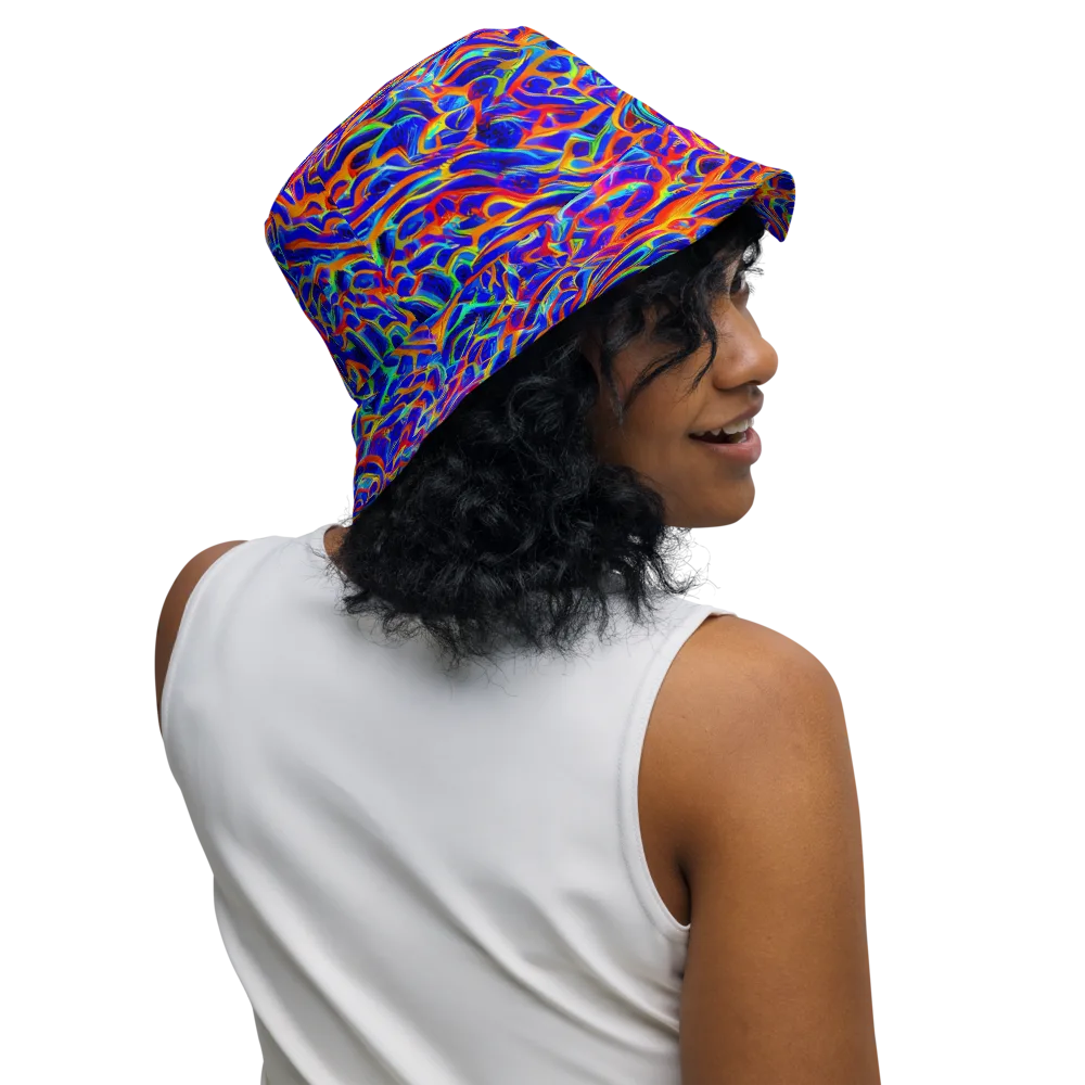 Fluorescent Fury on Reversible Bucket Hat — Right Outside