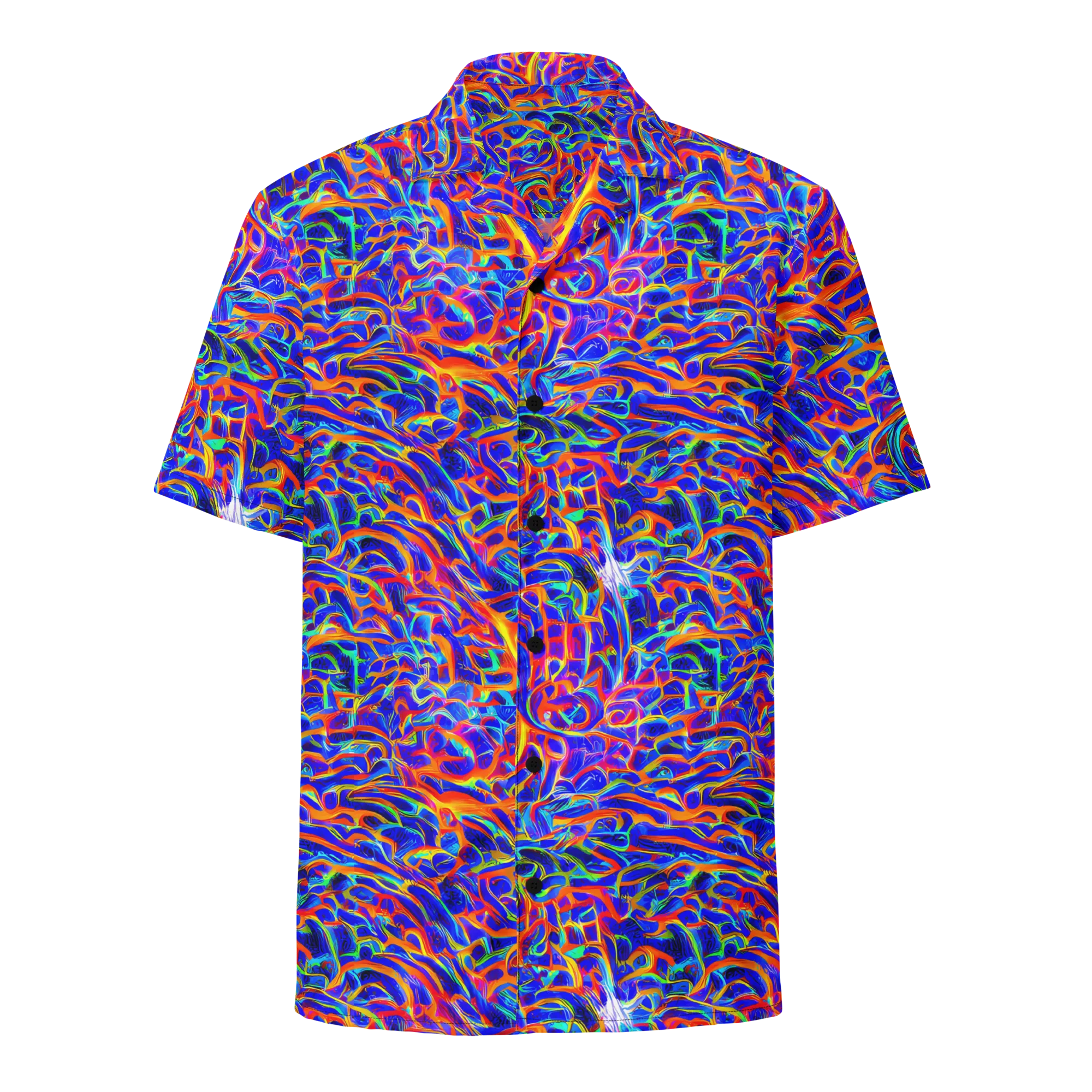 Fluorescent Fury on Button Shirt — Front