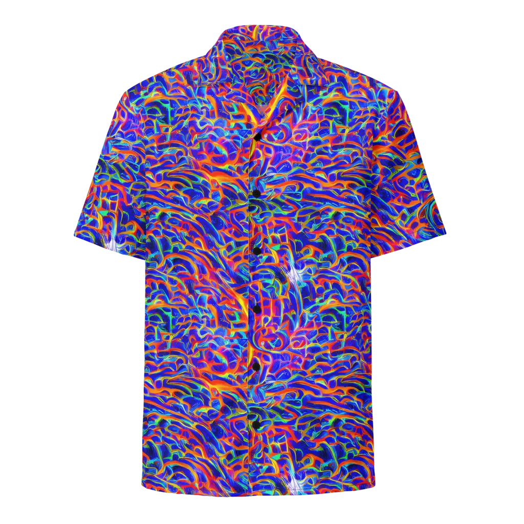 Fluorescent Fury on Button Shirt — Front