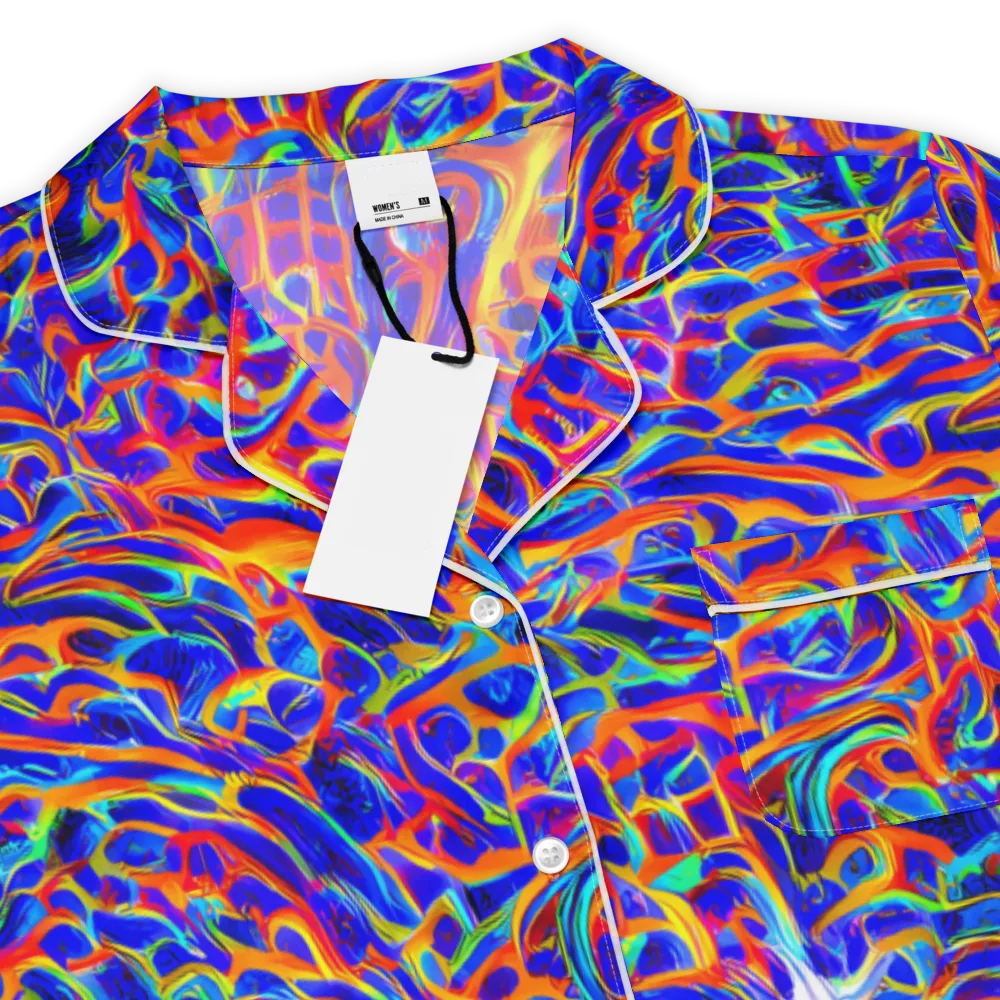 Fluorescent Fury on Women's Short Sleeve Pajama Top — Product details