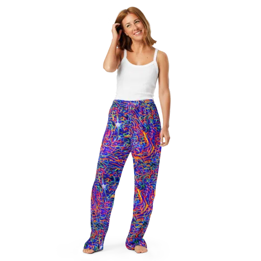 Fluorescent Fury on a Women's Pajama Pants