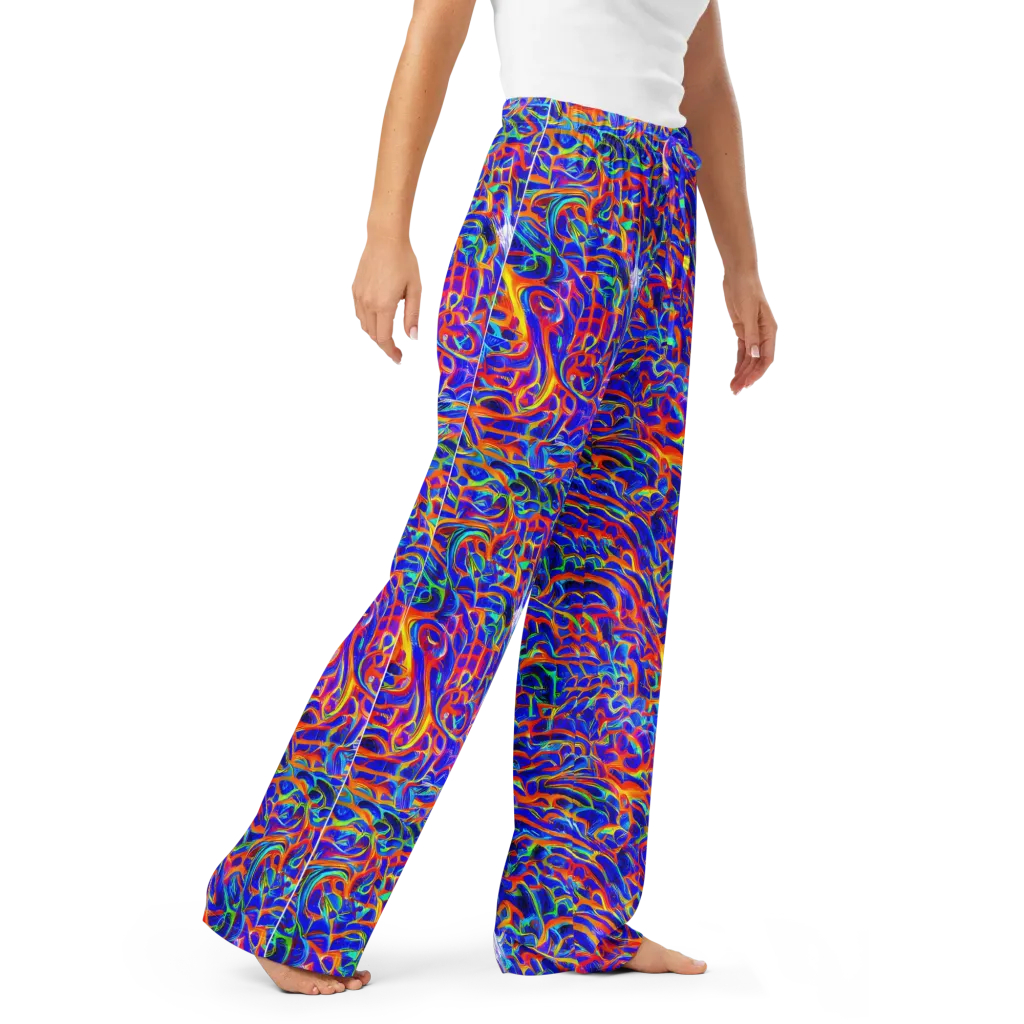 Fluorescent Fury on Women's Pajama Pants — Right Front