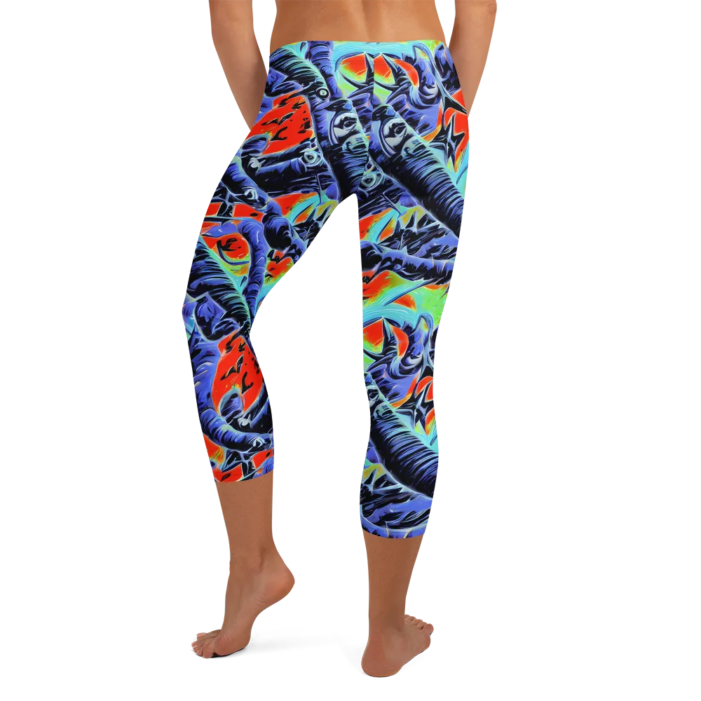 The Electric Wild on Capri Leggings — Back