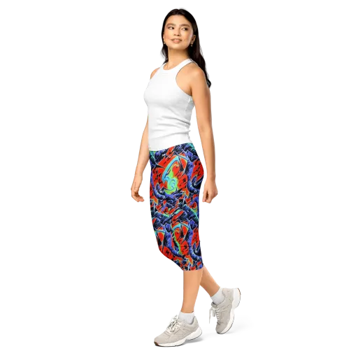 The Electric Wild on a Capri Leggings