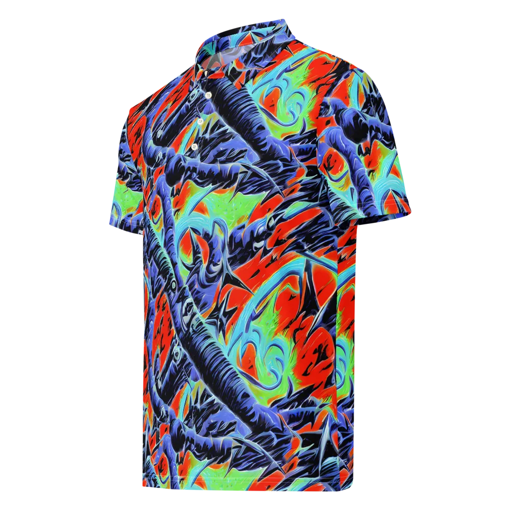 The Electric Wild on Men's Slim Fit Polo Shirt — Left Front