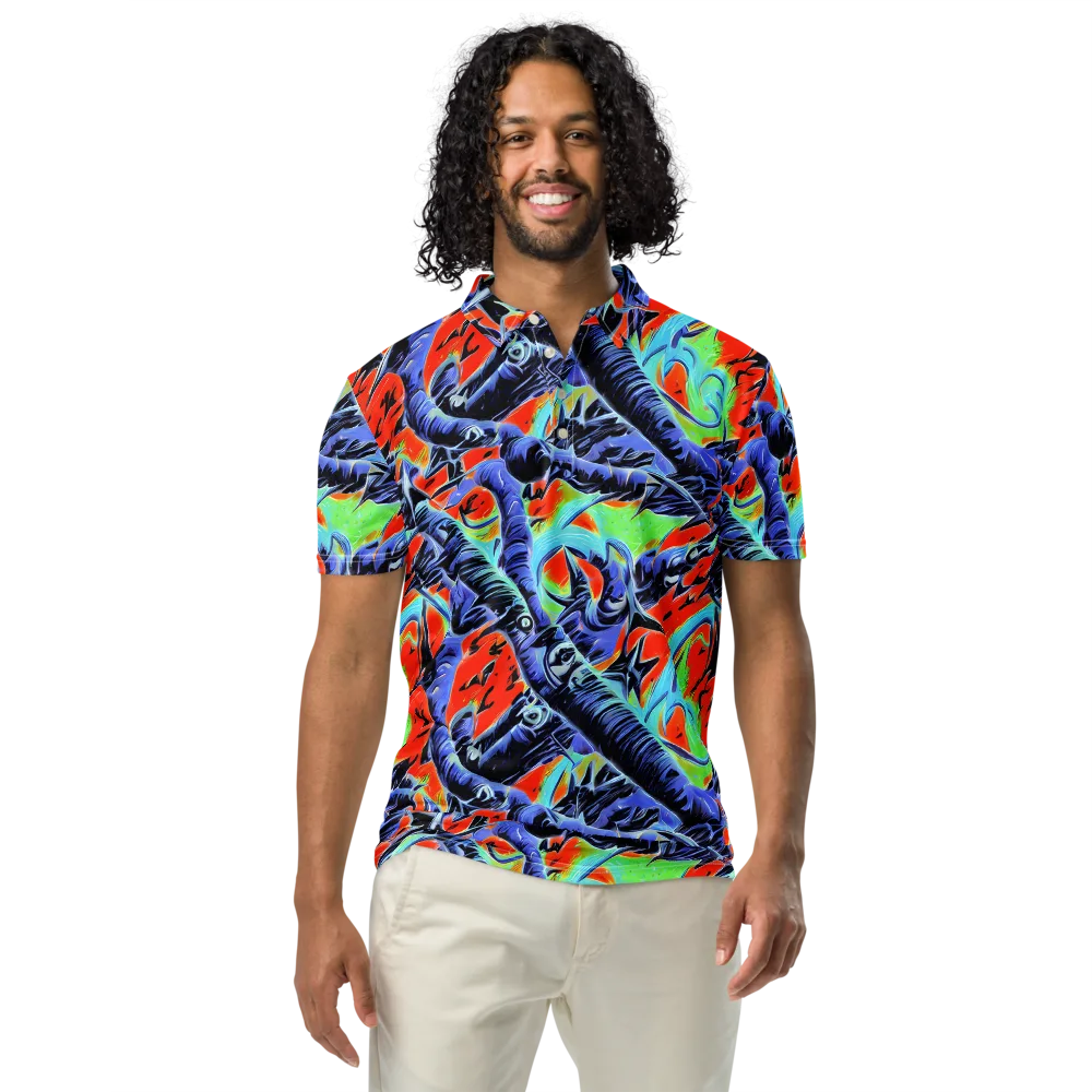 The Electric Wild on Men's Slim Fit Polo Shirt — Front
