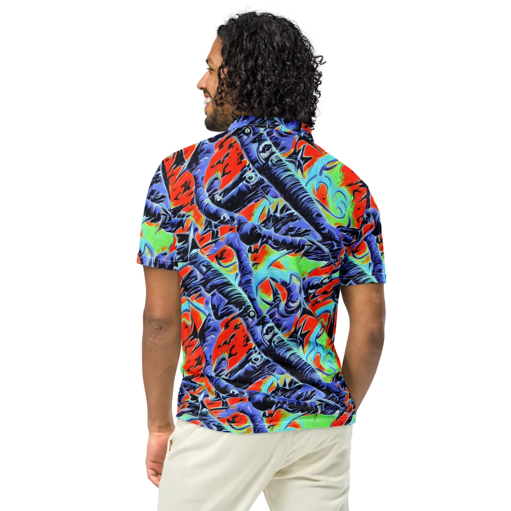 The Electric Wild on Men's Slim Fit Polo Shirt — Back