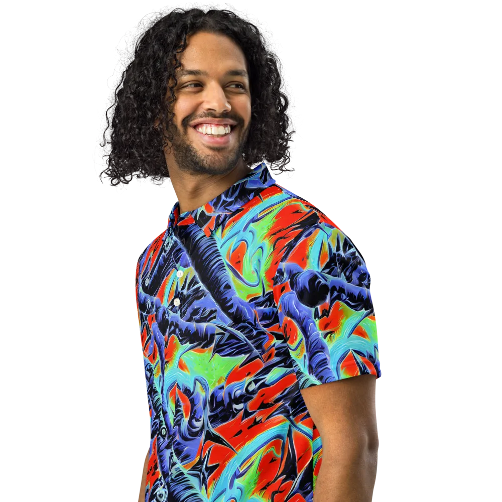 The Electric Wild on Men's Slim Fit Polo Shirt — Left Front